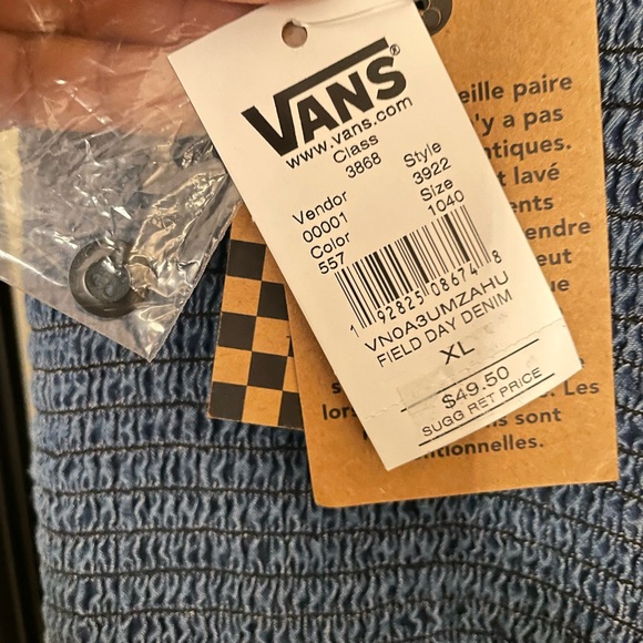 VANS - denim mini dress with button front. - Picture 2 of 5